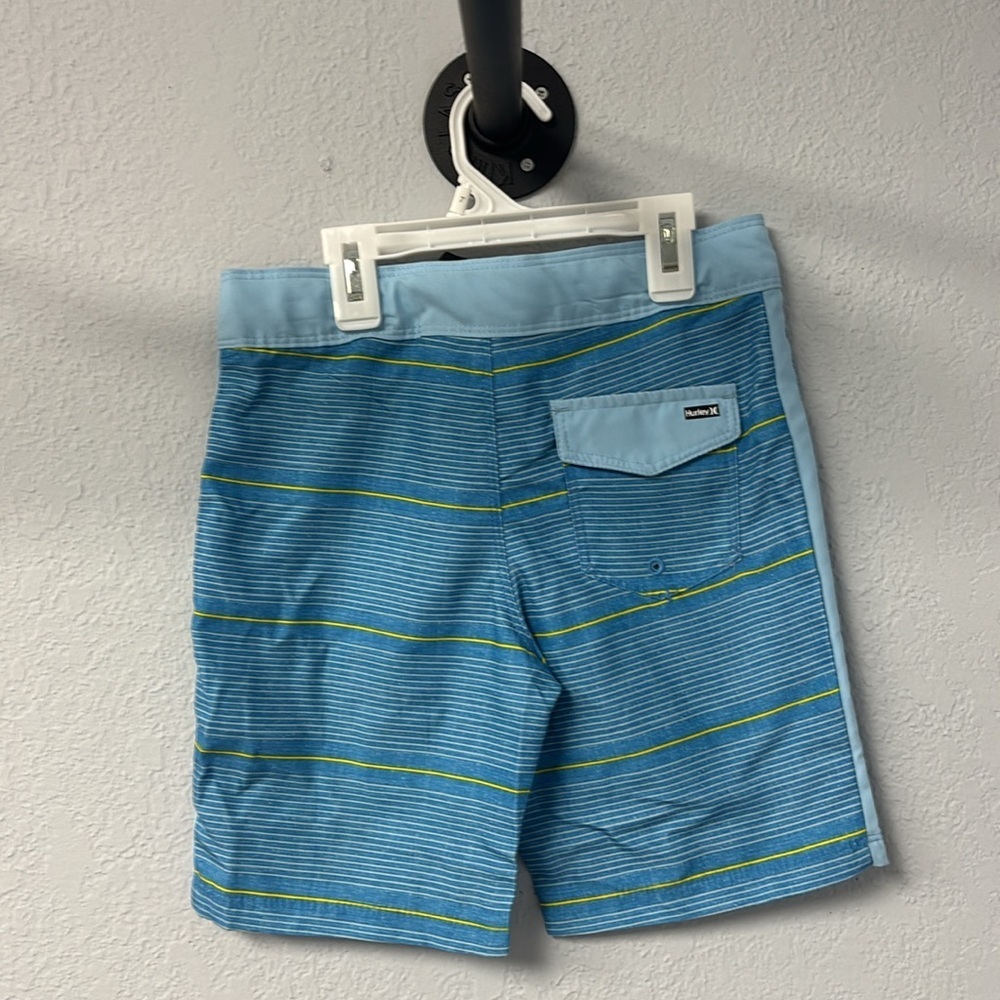 NWT Hurley Boy’s Sz 7 Indigo Blue Striped Shorts. Light. Silky soft. - Picture 5 of 12